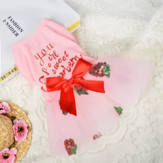 Paaaawaters Small Pet Dog Cat Tutu Lace Dress Puppy Ballet Skirt Princess Apparel Clothes image {6}