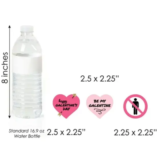 Big Dot of Happiness Be My Galentine - Dessert Cupcake Toppers - Galentine's and Valentine's Day Party Clear Treat Picks - Set of 24 image {6}