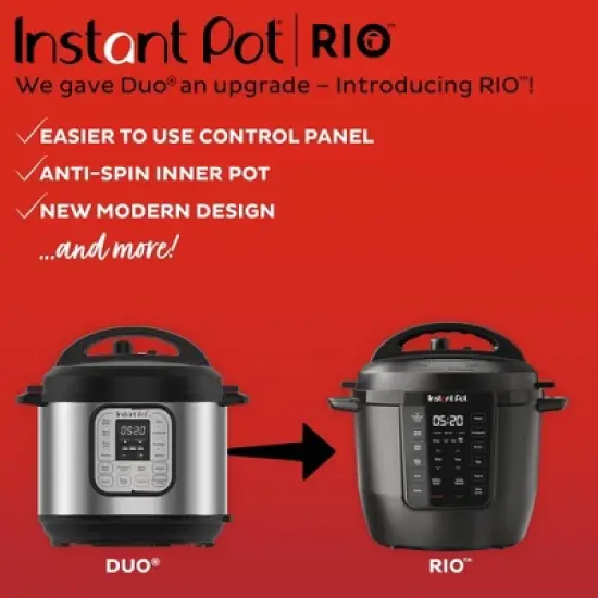 Instant Pot RIO 6qt 7-in-1 Electric Pressure Cooker & Multi-Cooker: Instapot, Slow & Rice Cooker image {7}