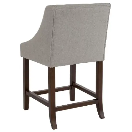 Merrick Lane Taylorsville 24 Inch Counter Height Stool with Nailhead Trim image {6}