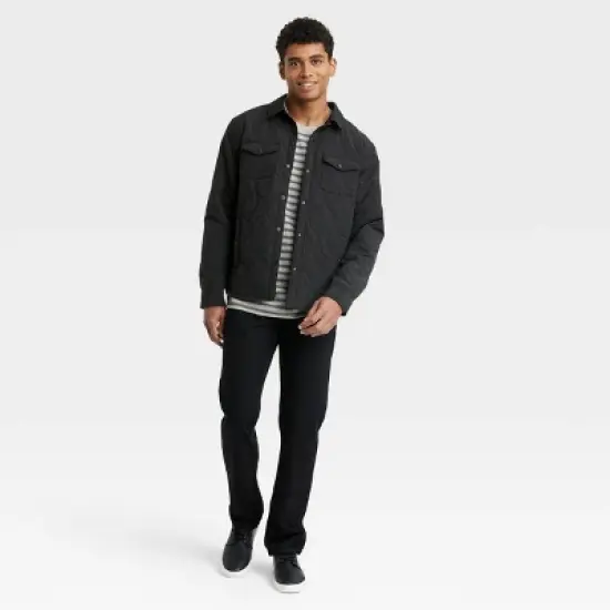 Men's Onion Quilted Lightweight Jacket - Goodfellow & Co&trade; Black image {2}