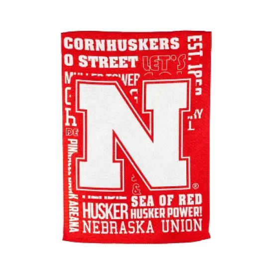 Embossed Suede Flag, GDN Size, University of Nebraska image {6}