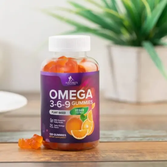 Omega 3 6 9 Vegan Gummies - Triple Strength Omega 3 Supplement Gummy - 369 Heart Support & Brain Support - 120 Gummies By Nature's Nutrition image {8}