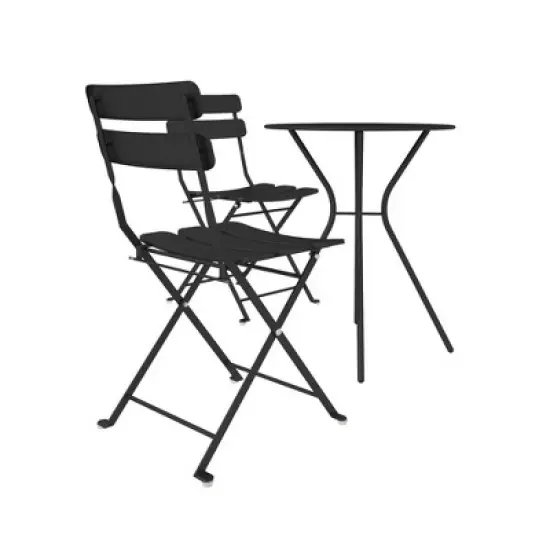 3pc Bistro Set with Folding Chairs  - Room & Joy image {3}