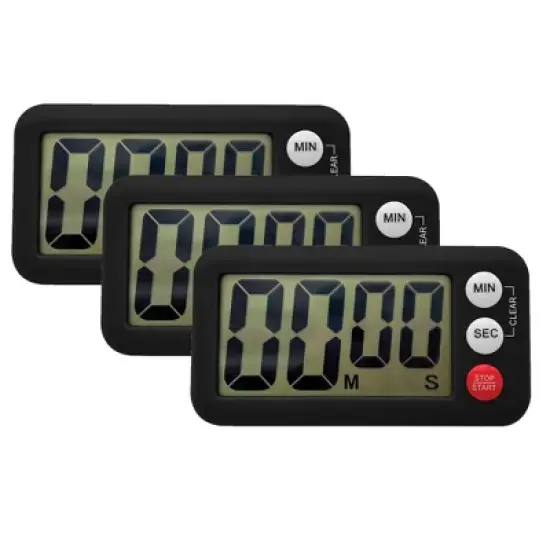 Teacher Created Resources&reg; Magnetic Digital Classroom Timer, Black, Pack of 3 image {5}
