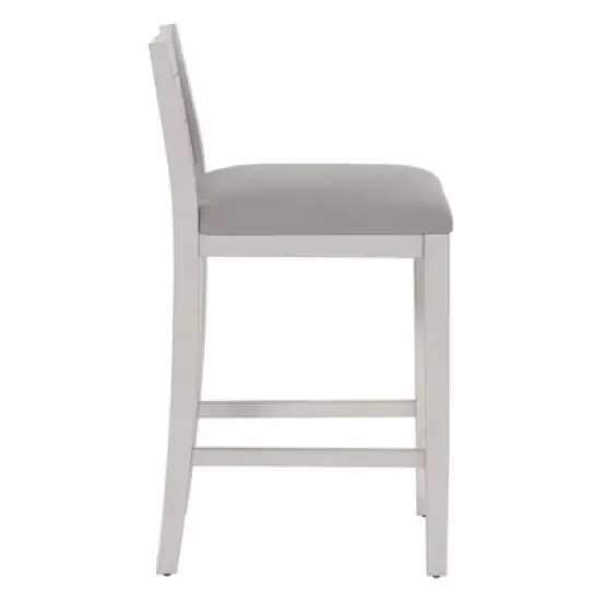 Fowler Wood Counter Height Barstool Sea White - Hillsdale Furniture image {4}