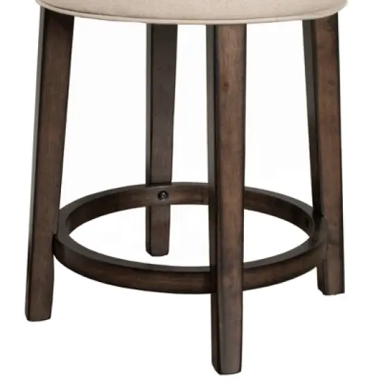 Krauss Backless Counter Height Barstool - Linen - Hillsdale Furniture image {4}