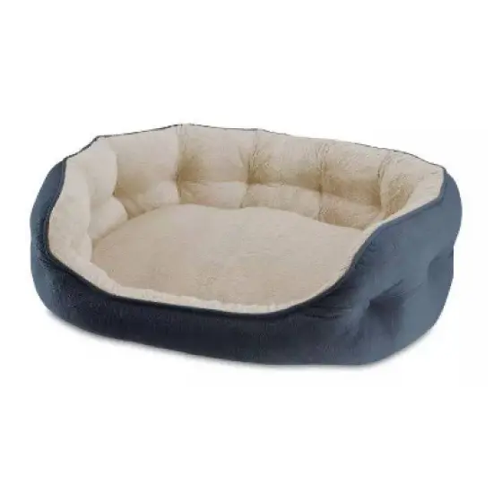 Canine Creations Cozy High Back Side Dog Bed - Blue image {2}