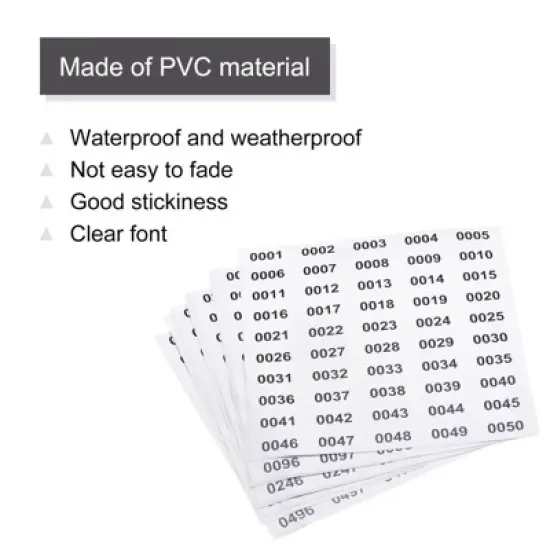 Unique Bargains Office Home Warehouse Self-Adhesive Consecutive Number Stickers 10 Sheet image {2}