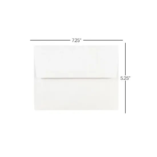 JAM Paper Gummed A7 Invitation Envelopes 7 1/4" x 5 1/4" Regular White 73767C image {2}