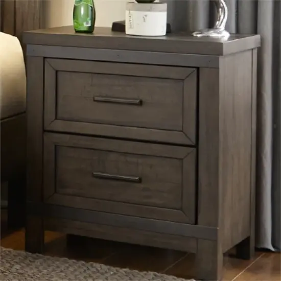 2 Drawer Night Stand in Brown - Liberty Furniture image {2}