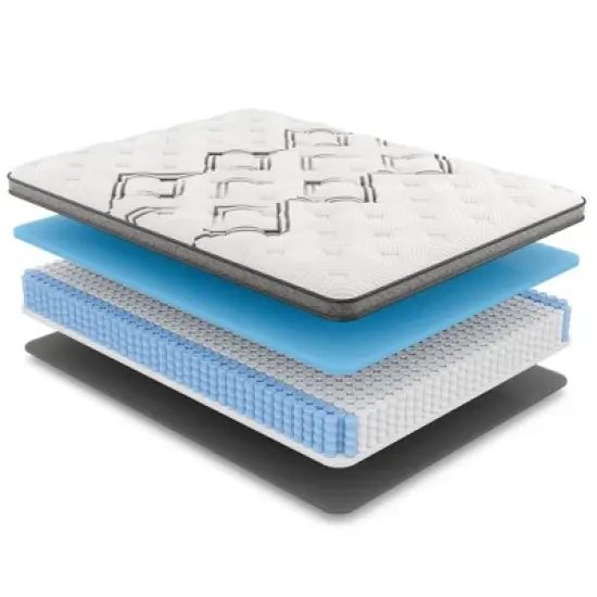 PAGED Mattress Medium Feel Hybrid Mattress with Luxurious Euro-Top for Comfortable Sleep image {1}