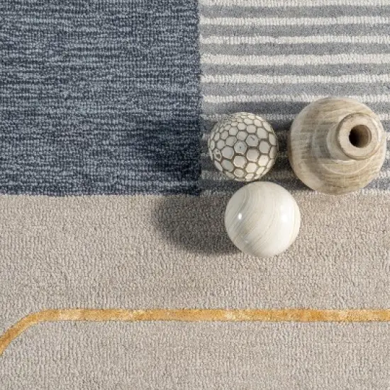 Shelley Abstract Striped Wool Area Rug image {5}
