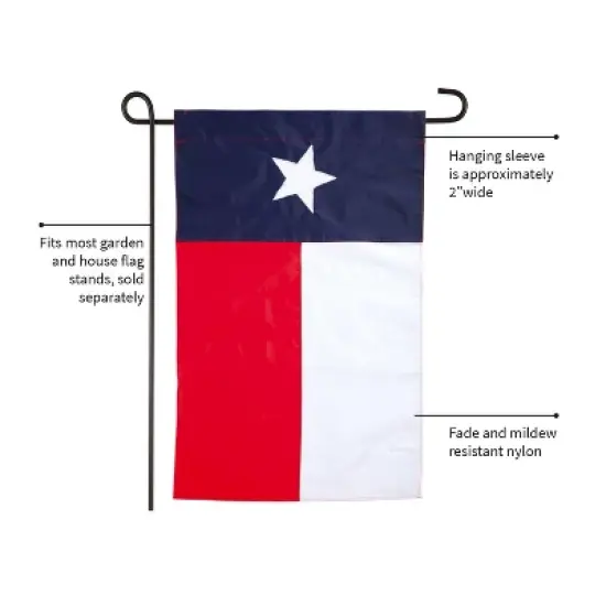 Evergreen Flag Texas State Flag Garden Applique Flag image {3}