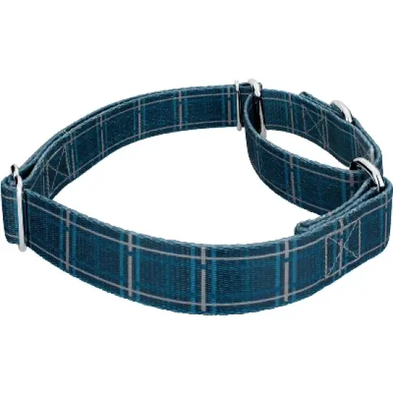Country Brook Petz Navy Plaid Martingale Dog Collar image {2}