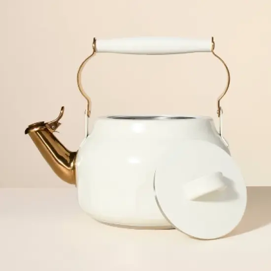 2qt Stainless Steel Arch Cutout Teapot - Hearth & Hand&trade; with Magnolia image {4}