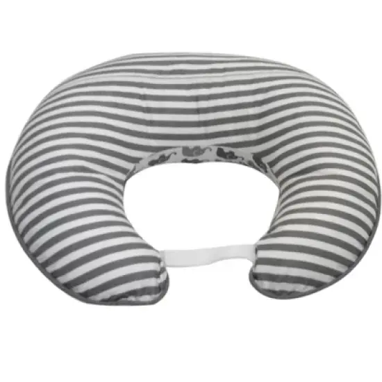 Bacati - 3 pc Elephants White Gray Hugster Feeding & Infant Support Nursing Pillow with 2 removable zippered covers image {8}