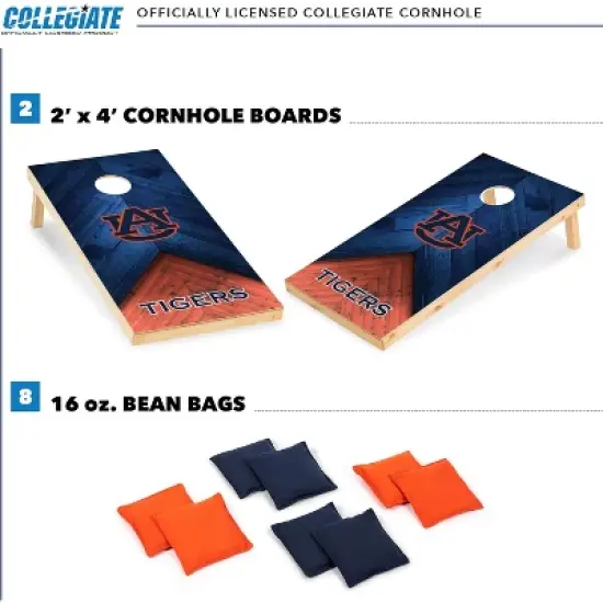 NCAA Auburn Tigers 2'x4' Wood Cornhole Set image {1}