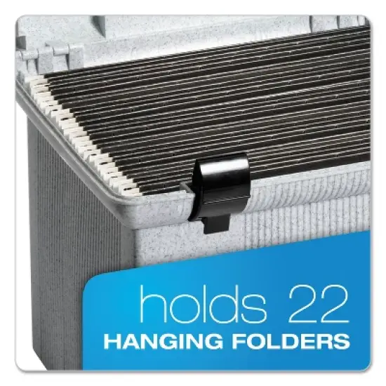 Pendaflex Portable File Boxes, Letter Files, 13.88" x 14" x 11.13", Granite image {3}