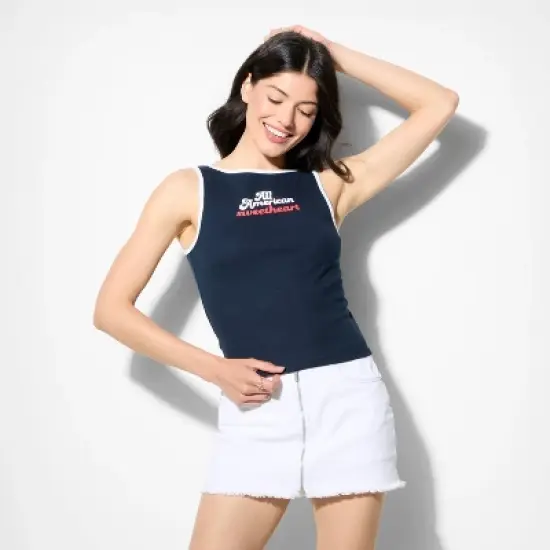 Women's Boat Neck Graphic Tank Top - Wild Fable&trade; image {1}