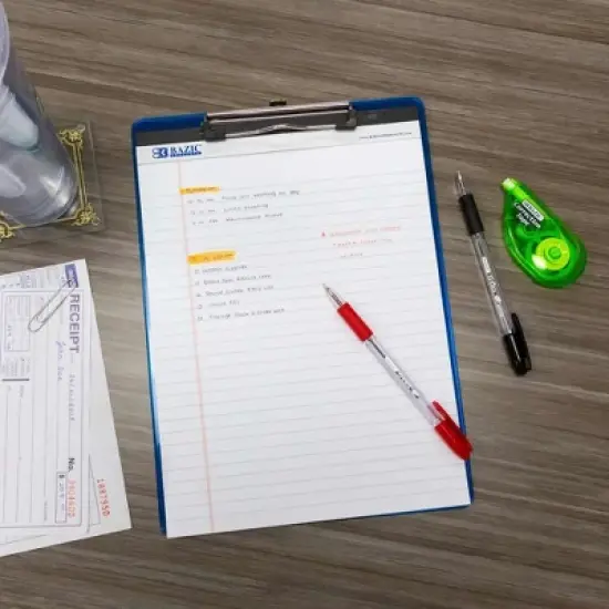 Standard Size Plastic Clipboard with Low Profile Clip - Transparent Plastic image {3}