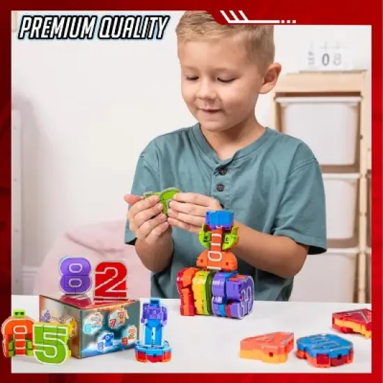 10/26Pcs Alphabet Robots Toy or Number Robot Toys Toddlers Preschool Math Letters Learning Educational Toy Xmas Birthday Gifts for Kids Age 2 3 4 5 6 image {5}