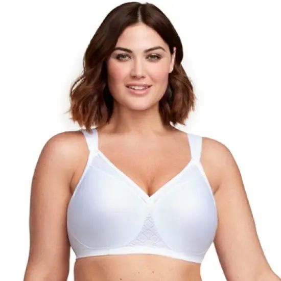 Glamorise Womens MagicLift Seamless T-Shirt Wirefree Bra 1080 White image {5}
