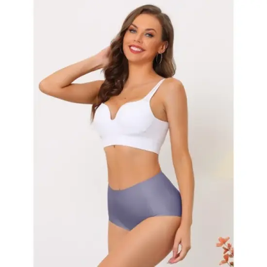 Allegra K Women's Tummy Control Unlined High-Waisted Breathable Hipster Underwear image {3}
