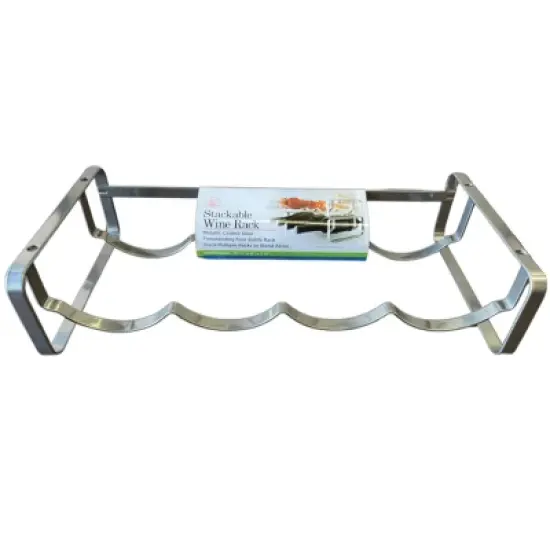 Better Houseware Stackable Steel Wine Rack in Silver image {6}