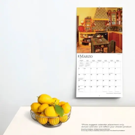 Browntrout 2024 Wall Calendar  12"x12" Bilingual Spanish/English Cocinas Mexicans image {3}