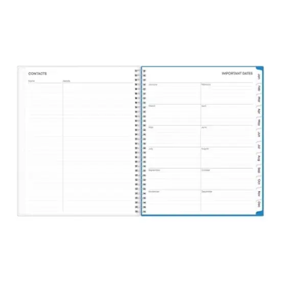 Blue Sky 2024 Planner 8.5"x11" Weekly/Monthly Frosted Cover Whitney Cool image {8}