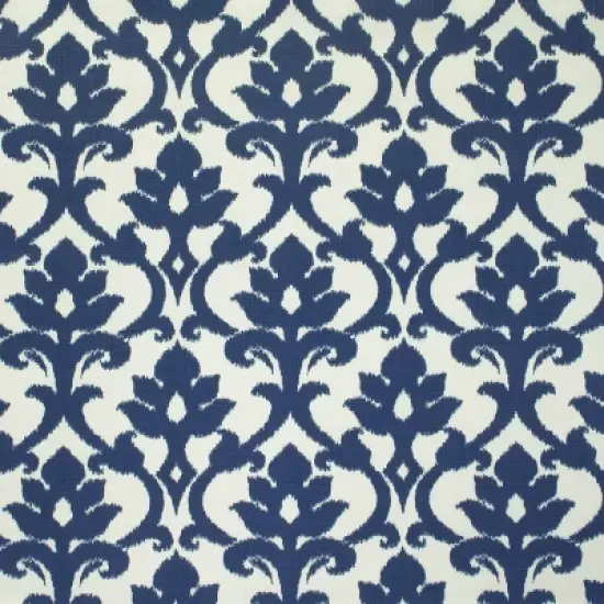 Outdoor 2-Piece Wicker Seat Cushion Set - Blue/White Damask - Pillow Perfect image {2}