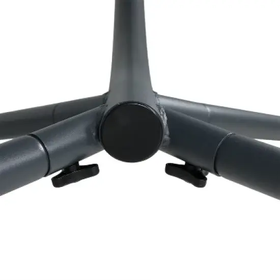 Sunnydaze Outdoor Hanging Chaise Floating Lounge Chair with Canopy Umbrella and Stand image {5}