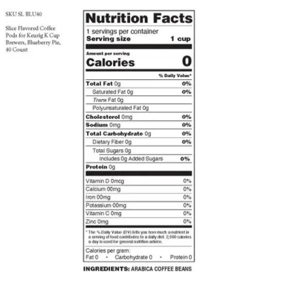 Slice Flavored Coffee Pods, Keurig 2.0 K-cup compatible, Blueberry Pie, 40 Count image {2}