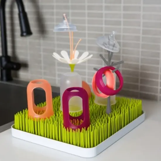 Boon Lawn Bottle Drying Rack - Twig Gray and Stem White image {2}