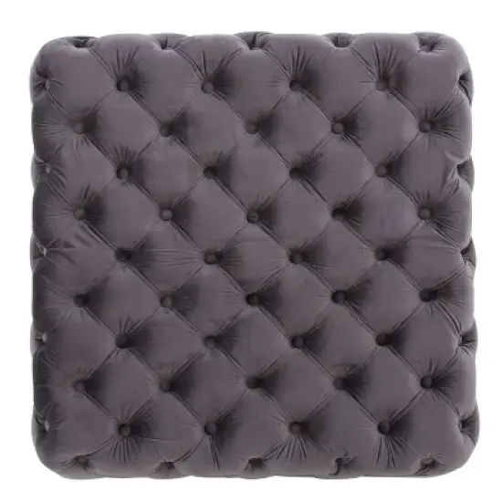 Jaymee New Velvet Ottoman - Christopher Knight Home image {1}