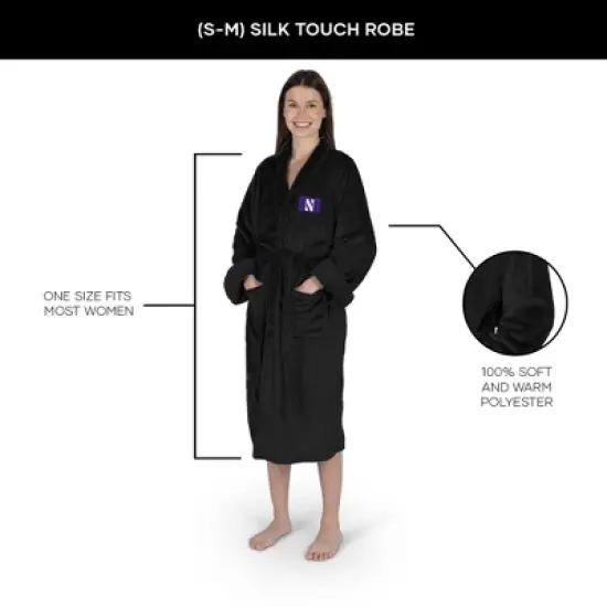 NCAA Northwestern Wildcats Silk Touch Robe Small/Medium image {4}