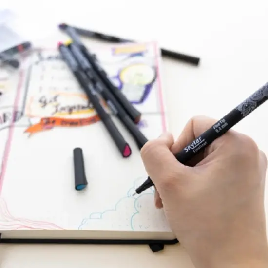 BAZIC Products&reg; Skylar 0.4 mm Fineliner Pen, 10 Per Pack, 3 Packs image {5}