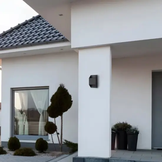 C Cattleya 9.5in Matte Black Aluminum LED Outdoor Wall Lights(2-Pack) image {4}