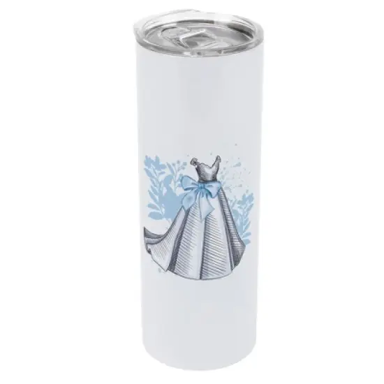 Elanze Designs 20 Ounce Stainless Steel On the Go Travel Tumbler With Push Top Lid, Wedding Day image {1}