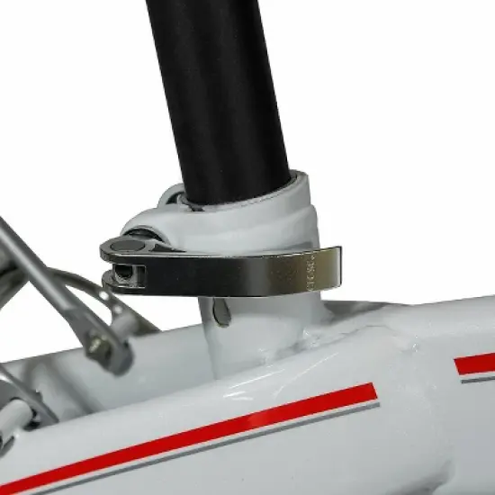 Xspec 20" 7 Speed Folding Compact City Commuter Bike, White (NOT Electric) image {6}