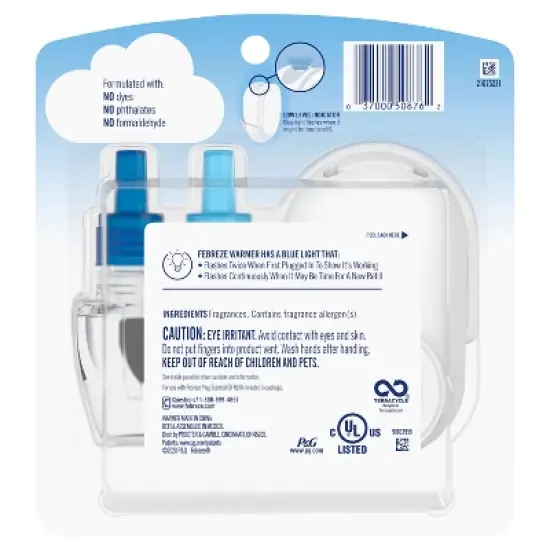 Febreze Origins Fade Defy Plug Air Freshener & Odor Fighter - Ocean - 0.87 fl oz image {12}