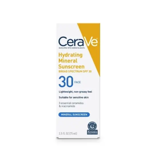CeraVe Hydrating Mineral Face Sunscreen Lotion &ndash; SPF 30 - 2.5oz image {9}