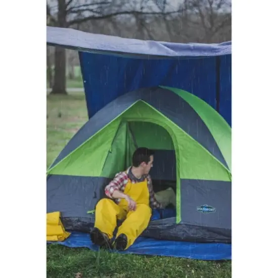 Stansport Cedar Creek 4 Person Dome Tent Lime/Gray image {12}