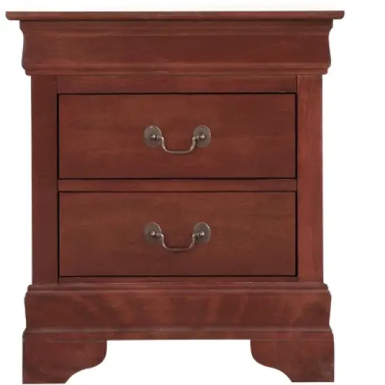 Passion Furniture Louis Philippe 2-Drawer Nightstand (24 in. H X 22 in. W X 16 in. D) image {10}