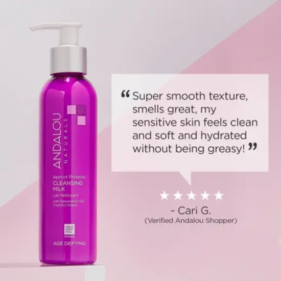 Andalou Naturals Apricot Probiotic Cleansing Milk - Unscented - 6 fl oz image {2}