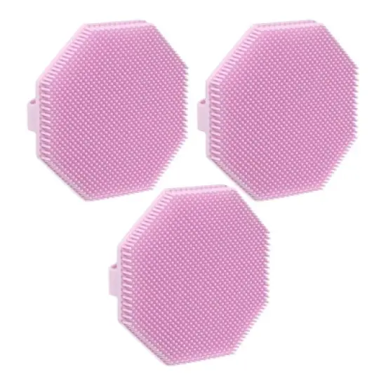 Unique Bargains Shower Silicone Body Scrubber 3 Pcs image {9}
