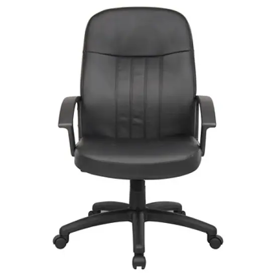 Executive Leather Budget Chair Black - Boss Office Products image {2}
