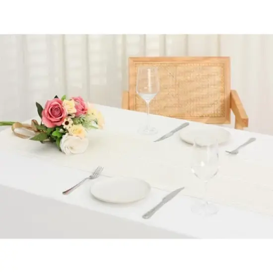Unique Bargains Dining Party Holiday Tassels Braided Boho Table Runner 1 Pack image {1}