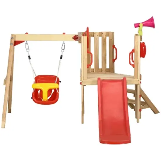 Dexmalle 4 in 1 Wooden Swing Set image {7}
